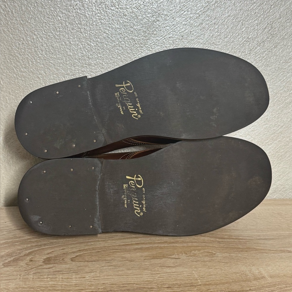 Original Penguin by Munsingwear Waylon Men’s 10 Oxford Brown Leather Dress Shoes - Picture 7 of 11
